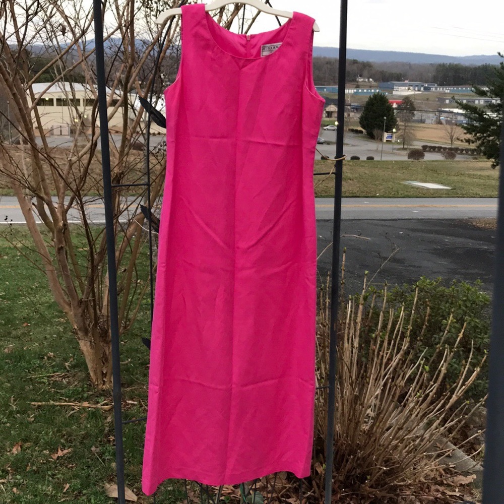Jessica Howard Hot Pink Sleeveless Maxi Dress